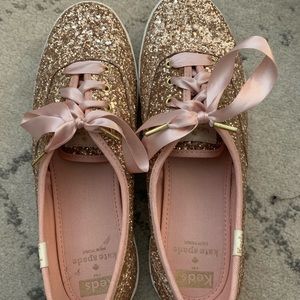 Keds for Kate Spade Rose Gold Glitter Sneakers